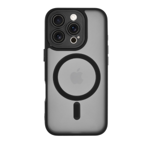 Удароустойчив калъф MagSF за iPhone 15 Черен