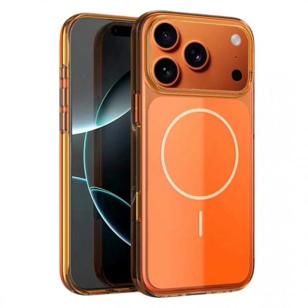 Anti-Slip TPU MagSafe Кейс за iPhone 17 Pro Max  - оранжев
