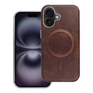 Калъф за iPhone 17 Gentleman Mag Cover, съвместим с MagSafe, кафяв