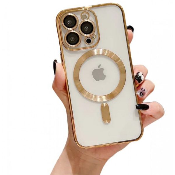 Кейс  Luxury Case with Magsafe iPhone 17 Pro -златист