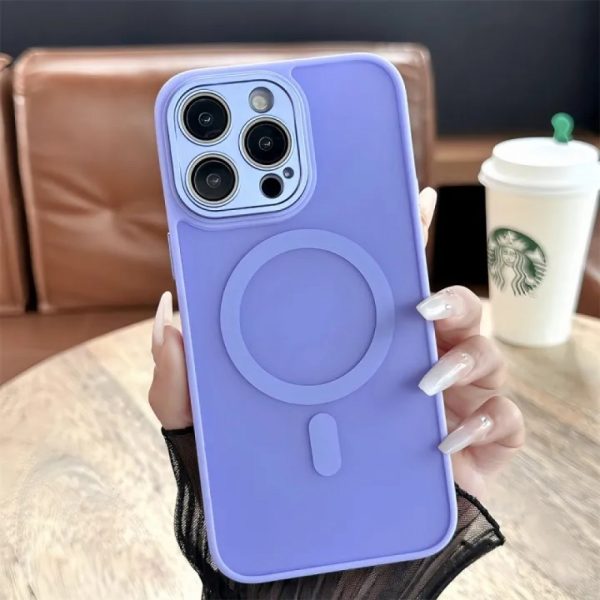 Луксозен кейс Magsafe камера за iPhone 17 Pro - лилав