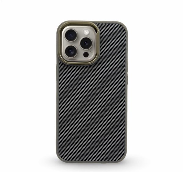 Premium Carbon Case за iPhone 17 Pro Max - Titanium сив